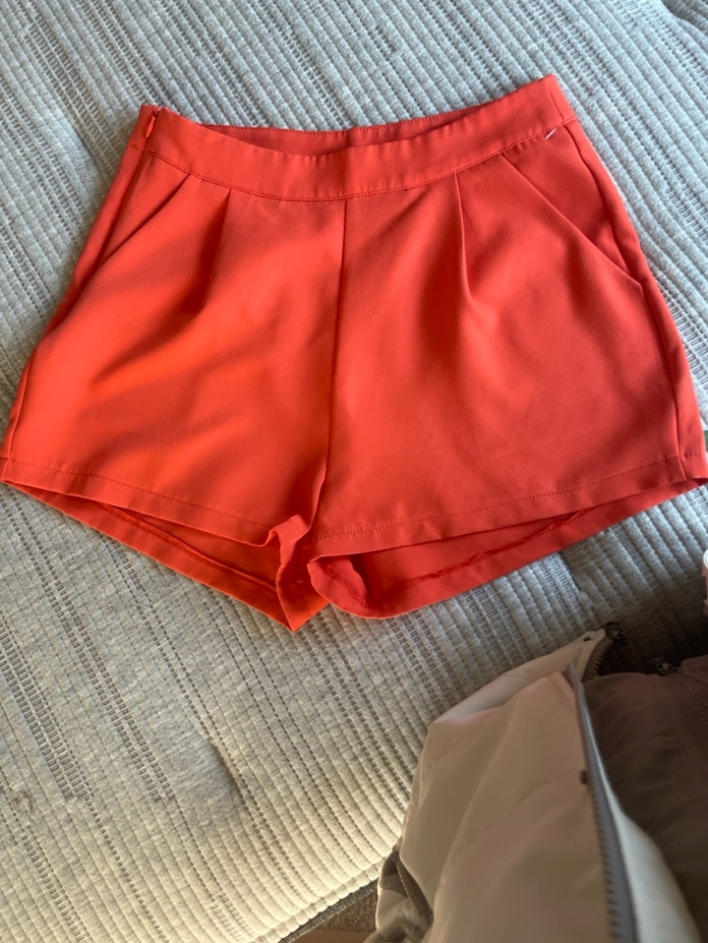 SHEIN Orange High Waisted Shorts Size S Flowy Casual Summer Vacation